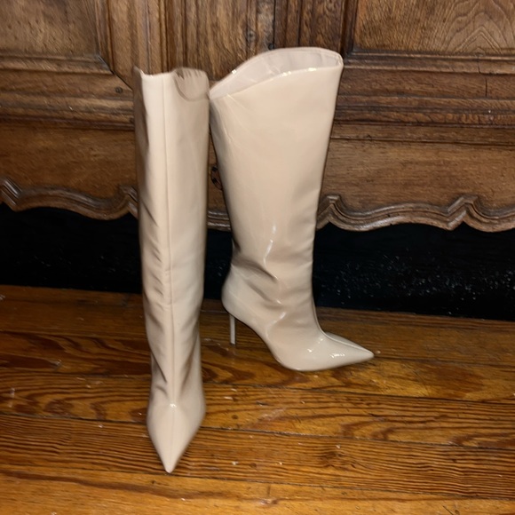 Steve Madden Sarina Patent Pointed Toe Stiletto Boots - Picture 6 of 16